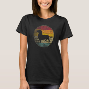 Dachshund Hund Sonne Retro Welpe Haustier 70er 8 T-Shirt