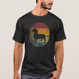 Dachshund Hund Sonne Retro Welpe Haustier 70er 8 T-Shirt
