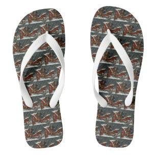 Dachshund Hund Weihnachten Festlich Flip Flops
