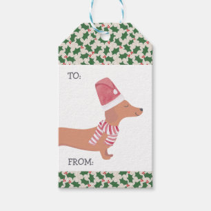 Dachshund Hund Weihnachten Geschenkanhänger