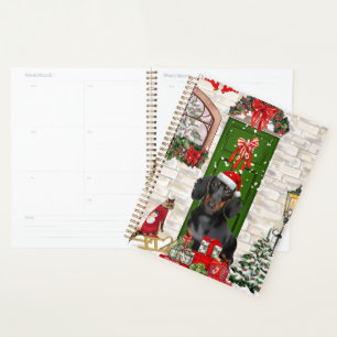 Dachshund Hund Weihnachten Planer