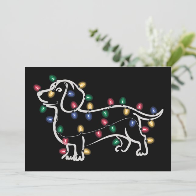 Dachshund Hunde Baum Weihnachten Xmas Haustier Hun (Stehend Vorderseite)