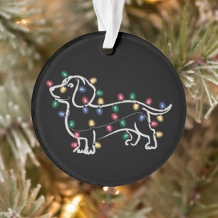 Dachshund Hunde Baum Weihnachten Xmas Haustier Hun Ornament