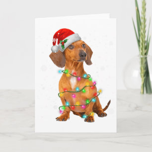 Dachshund Hunde Baum Weihnachtspulli Xmas Geschenk Karte