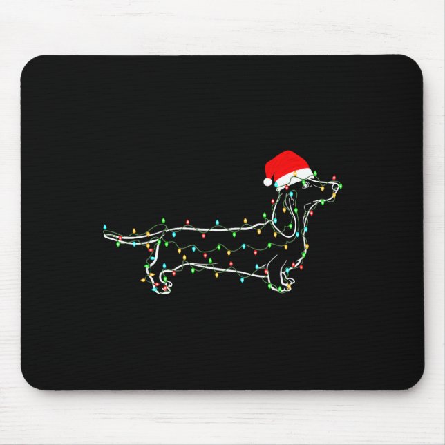 Dachshund Hunde Baum Weihnachtspullover Xmas Für H Mousepad (Vorne)