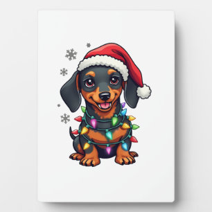Dachshund Hunde Baum Weihnachtspullover Xmas Gesch Fotoplatte