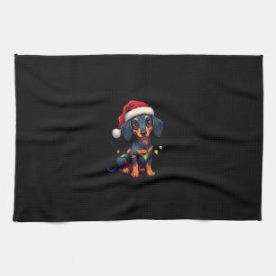 Dachshund Hunde Baum Weihnachtspullover Xmas Gesch Geschirrtuch