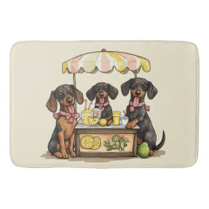 Dachshund-Hunde-Limonadenstand Badematte