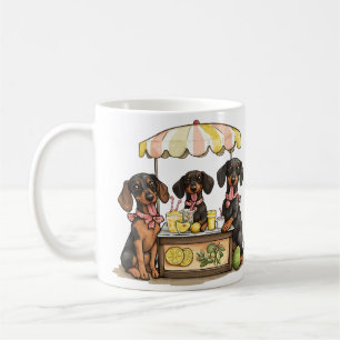 Dachshund-Hunde-Limonadenstand Kaffeetasse
