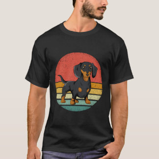 Dachshund-Hundefan Retro Wiener Hund Geschenk T-Shirt