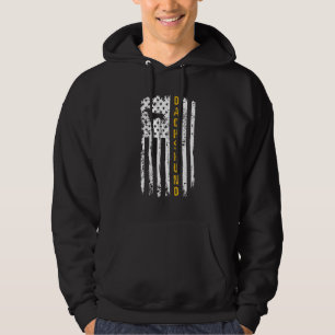 Dachshund-Hundefreund Vintage USA Amerikanische Fl Hoodie