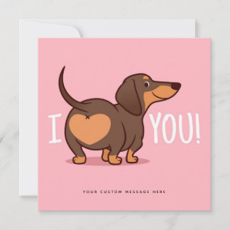 Dachshund-Hundeliebe individuelle Karte