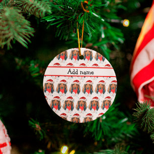 Dachshund-Hunderasse Weihnachten Keramik Ornament