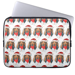 Dachshund-Hunderasse Weihnachten Laptopschutzhülle