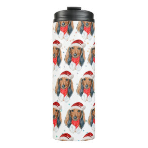 Dachshund-Hunderasse Weihnachten Thermosbecher