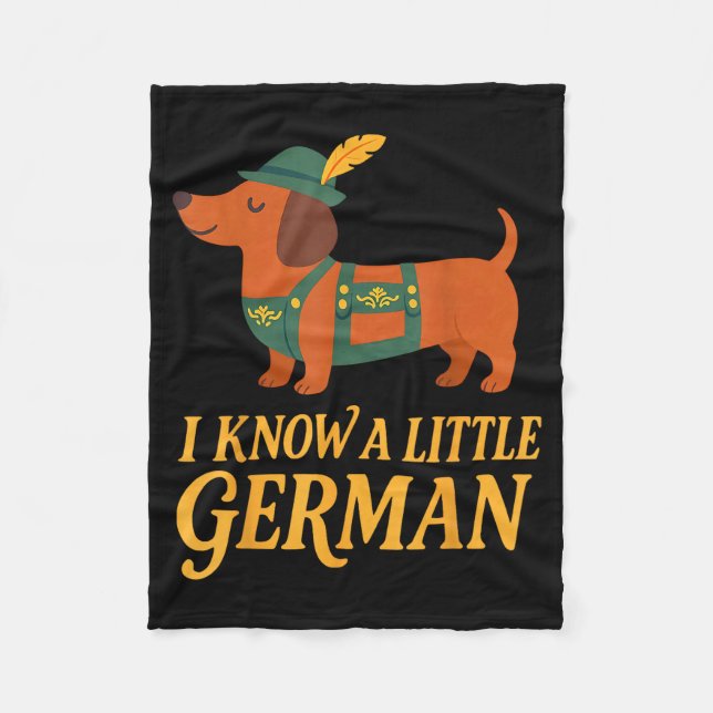 Dachshund I Know Little German Dog Women Men  Fleecedecke (Vorderseite)