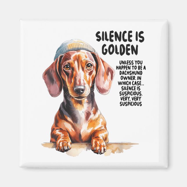 Dachshund Ideas For Women &amp; Novelty Miniature  Magnet (Vorne)