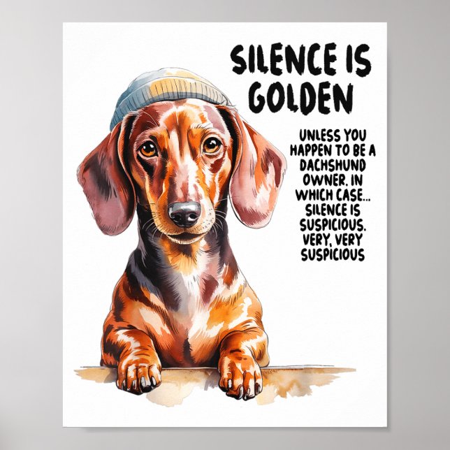 Dachshund Ideas For Women &amp; Novelty Miniature  Poster (Vorne)