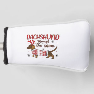 Dachshund im Schnee Weihnachts Hundeliebhaber Golf Headcover