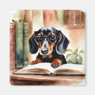 Dachshund in der Aquarellkunst Magnet
