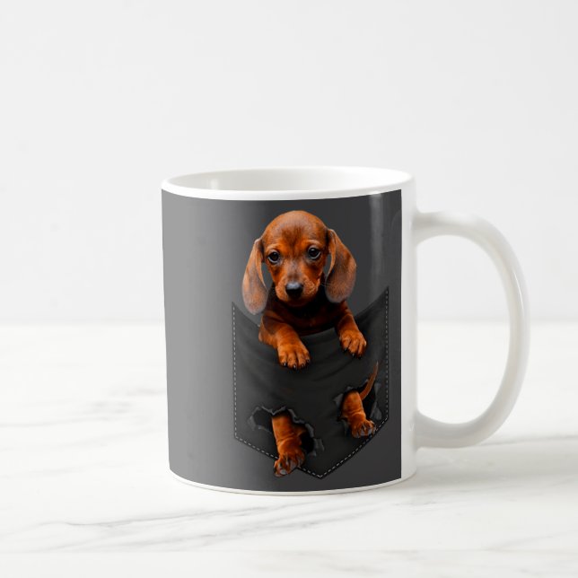 Dachshund In My Cket  Kaffeetasse (Rechts)