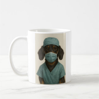 Dachshund in Scrubs Kaffeetasse