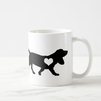 Dachshund-Jagdhund-Herz-Tasse Kaffeetasse