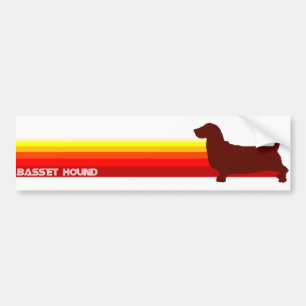 Dachshund-Jagdhund mit Streifen-Autoaufkleber Autoaufkleber
