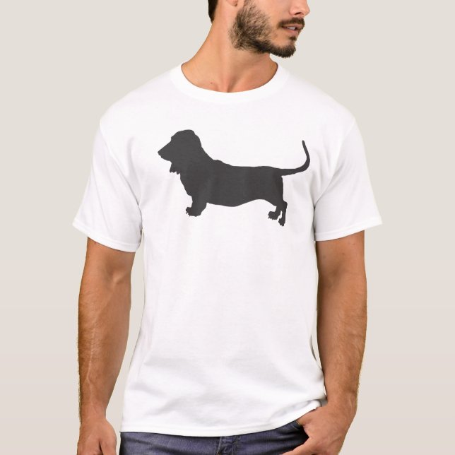 Dachshund-Jagdhund-Silhouette T-Shirt (Vorderseite)