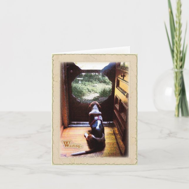 Dachshund-Jagdhund wartete Karte (Vorderseite)