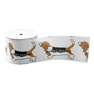 Dachshund-Jagdhundfarbnamen-Silhouette Ripsband