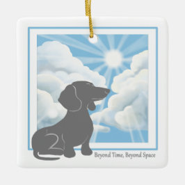 Dachshund-Keramik-Ornament - Erinnerung an den Hun Keramikornament