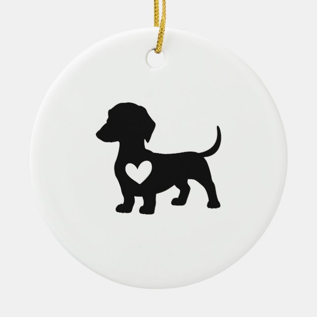 Dachshund Kopie Kopie Kopie Kopie Kopie Kopie Keramik Ornament (Vorne)