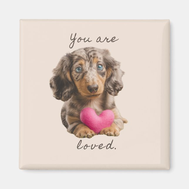 Dachshund Küchenmagnet – Süßes Sausage Dog Geschen Magnet (Vorne)