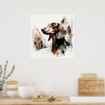 Dachshund-Kunstposter