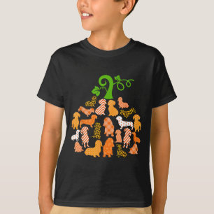 Dachshund-Kürbisform Kariert Leopard Hund Herbst T-Shirt