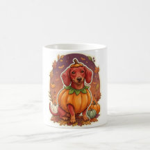 Dachshund-Kürbiskostüm Halloween-Tasse