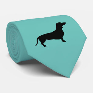 Dachshund Kurzhaar - Silhouette 1 Krawatte