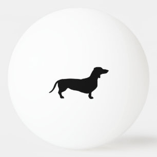 Dachshund Kurzhaar - Silhouette 1 Tischtennisball