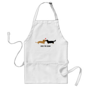 Dachshund Kuss mit individuellem Text Schürze