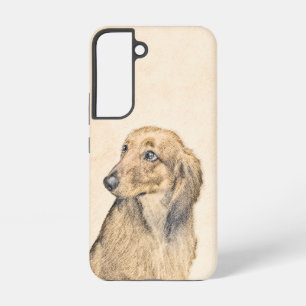 Dachshund (Langhaar) Malerei - Originale Hundekuns Samsung Galaxy Hülle