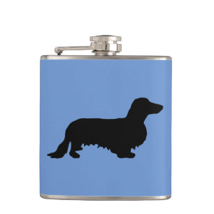 Dachshund Langhaar - Silhouette 1 Flachmann