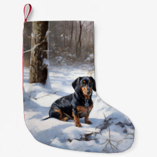 Dachshund Lass es schneien Weihnachten Kleiner Weihnachtsstrumpf