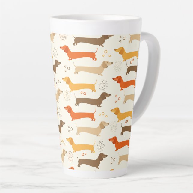 Dachshund-Latte-Tasse Milchtasse (Rechte Ecke)