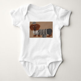 Dachshund-Leckereien-Dieb-Häftling Baby Strampler