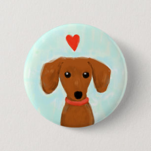 Dachshund Liebe Button