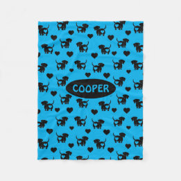 Dachshund-Liebe-Fleece-Hundedecke Fleecedecke