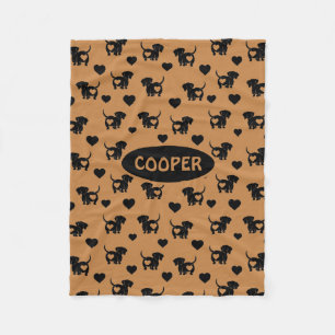 Dachshund-Liebe-Fleece-Hundedecke Fleecedecke