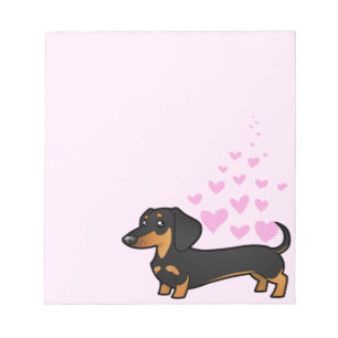 Dachshund-Liebe (glatthaarig) Notizblock
