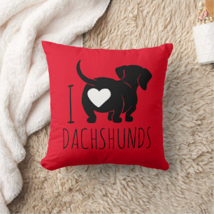 Dachshund-Liebe-Kissen Kissen